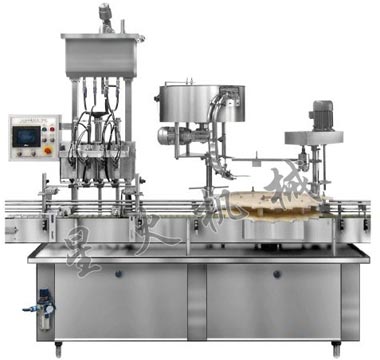 GXY-4灌裝（自流、活塞）旋蓋一體機